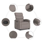 vidaXL Fauteuil inclinable taupe tissu