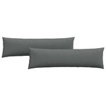 vidaXL Coussins de canapé 2 Pièces Gris foncé 145 x 40 cm tissu