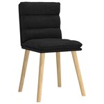 vidaXL Chaises à manger lot de 4 noir tissu