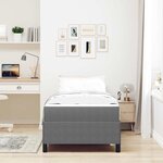 vidaXL Cadre de lit avec matelas Gris clair 90 x 190 cm tissu
