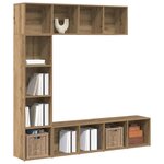 vidaXL Bibliothèques 3 Pièces chêne artisanal bois d'ingénierie