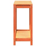 vidaXL Table de rempotage avec étagère cire marron bois massif de pin