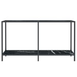 vidaXL Table console Noir 140x35x75 5 cm Verre trempé