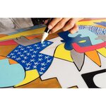 Marqueurs posca pc5m pointe conique moyenne metalic 4 pièces