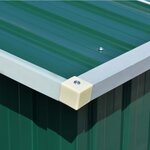 vidaXL Abri de jardin 257x489x181 cm Métal Vert