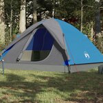 vidaXL Tente de camping à dôme 3 personnes bleu imperméable