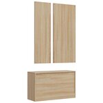 vidaXL Ensemble de meubles à chaussures 3 en 1 en bois d'ingénierie chêne Sonoma