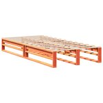 vidaXL Cadre de lit sans matelas cire marron 100x200cm bois pin massif