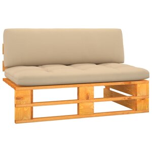 vidaXL Canapé central palette de jardin marron miel bois pin imprégné