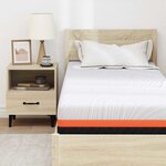 vidaXL Matelas Blanc et Gris 80 x 200 cm Mousse à mémoire de gel