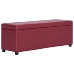 vidaXL Banc avec compartiment de rangement 116 cm Bordeaux Similicuir