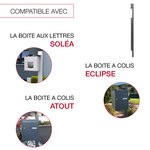 Pied latéral à sceller gris anthracite mat sablé ren 0206ms