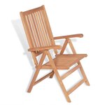 vidaXL Chaises inclinables de jardin lot de 2 Bois de teck solide