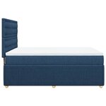 vidaXL Sommier à lattes de lit avec matelas Bleu 140x200 cm Tissu