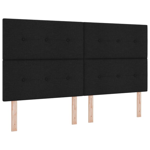 vidaXL Lit à ressorts avec matelas et LEDs  Noir  180x200 cm