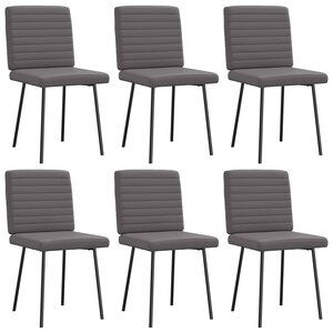 vidaXL Chaises à manger lot de 6 gris similicuir