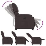 vidaXL Fauteuil inclinable électrique marron foncé tissu