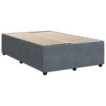 vidaXL Sommier à lattes de lit et matelas gris foncé 120x190cm velours