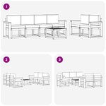 vidaXL Ensemble de canapés d'extérieur 7 pc Naturel et Beige