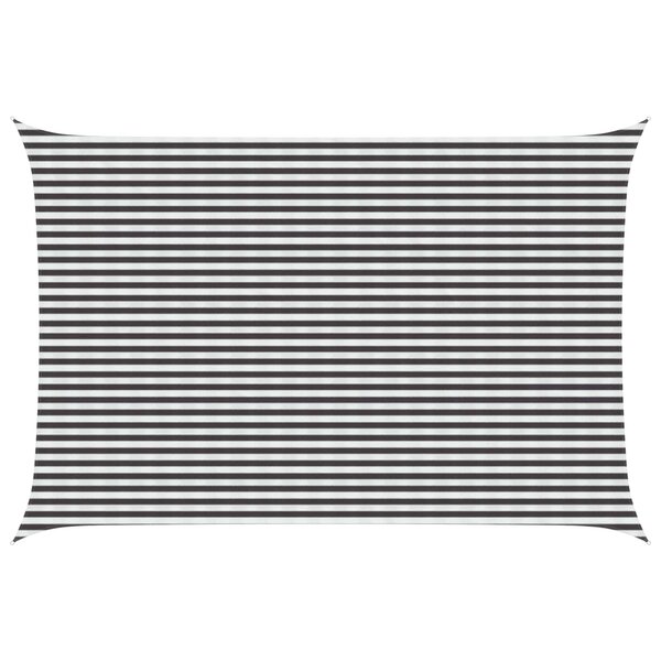 vidaXL Voile d'ombre 4 x 6 m HDPE Rectangulaire Anthracite et blanc