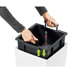 LECHUZA Jardinière CUBICO Cottage 30 ALL-IN-ONE Blanc