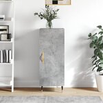 vidaXL Buffet Gris béton 34 5x34x90 cm Bois d'ingénierie