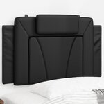vidaXL Coussin de tête de lit noir 80 cm similicuir