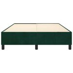 vidaXL Cadre de lit vert foncé 140x200 cm velours