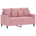 vidaXL Ensemble de canapés 3 Pièces avec coussins Rose Velours