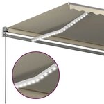 vidaXL Auvent automatique avec capteur de vent et LED 600x300 cm Crème