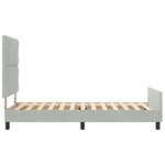 vidaXL Cadre de lit avec tête de lit Gris clair 90 x 200 cm Velours