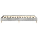 vidaXL Cadre de lit Gris béton 90 x 200 cm Bois d'ingénierie