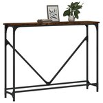 vidaXL Table console chêne fumé 102x22 5x75 cm bois d'ingénierie