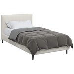 vidaXL Duvet d'été simple Matelassé Gris clair 155 x 200 cm Microfibre