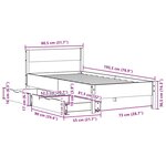 vidaXL Cadre de lit sans matelas 75x190 cm bois de pin massif