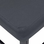 vidaXL Ensemble de canapé de jardin 6 pc Noir Aluminium