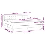 vidaXL Sommier à lattes de lit avec matelas Crème 200x200 cm Tissu