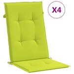 vidaXL Chaises de jardin inclinables lot de 4 et coussins bois teck