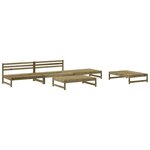 vidaXL Salon de jardin 5 Pièces bois de pin imprégné