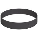 vidaXL Pot en Métal Acier/Noir Acier Grand Décorations Pot en Métal