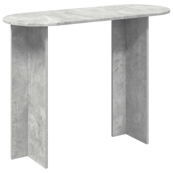 vidaXL Table console Gris béton 100 x 39 5 x 75 cm Bois d'ingénierie