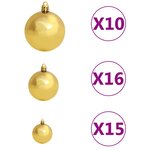 vidaXL Sapin de Noël artificiel Nordmann avec LED et boules Vert 240cm