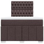 vidaXL Sommier à lattes de lit et matelas marron foncé 120x190cm tissu