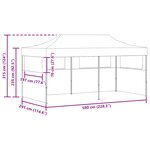 vidaXL Tente de fête 291 x 580 x 315 cm Anthracite Tissu Oxford