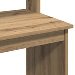 vidaXL Bureau avec étagères chêne artisanal Bois d'ingénierie