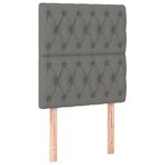vidaXL Sommier à lattes de lit et matelas et LED Gris foncé 80x200cm