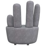 vidaXL Chaise en forme de main gris velours