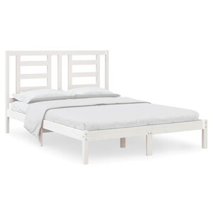 vidaXL Cadre de lit sans matelas blanc 140x200 cm bois de pin massif