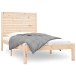 vidaXL Cadre de lit Bois massif 100x200 cm