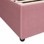 vidaXL Cadre de lit avec matelas Rose 120 x 200 cm tissu